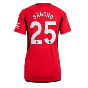 Manchester United Jadon Sancho #25 Koszulka Podstawowych Kobiety 2023-24 Krótki Rękaw